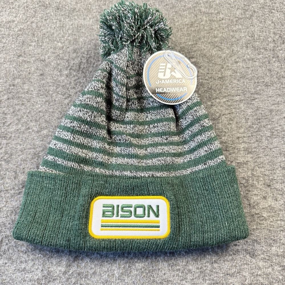North Dakota State Bison NDSU Beanie Green Cuffed Knit Winter Hat NCAA Football